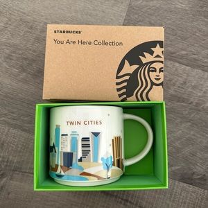 New Starbucks You Are Here Ceramic 14oz Mug Cup TWIN CITIES